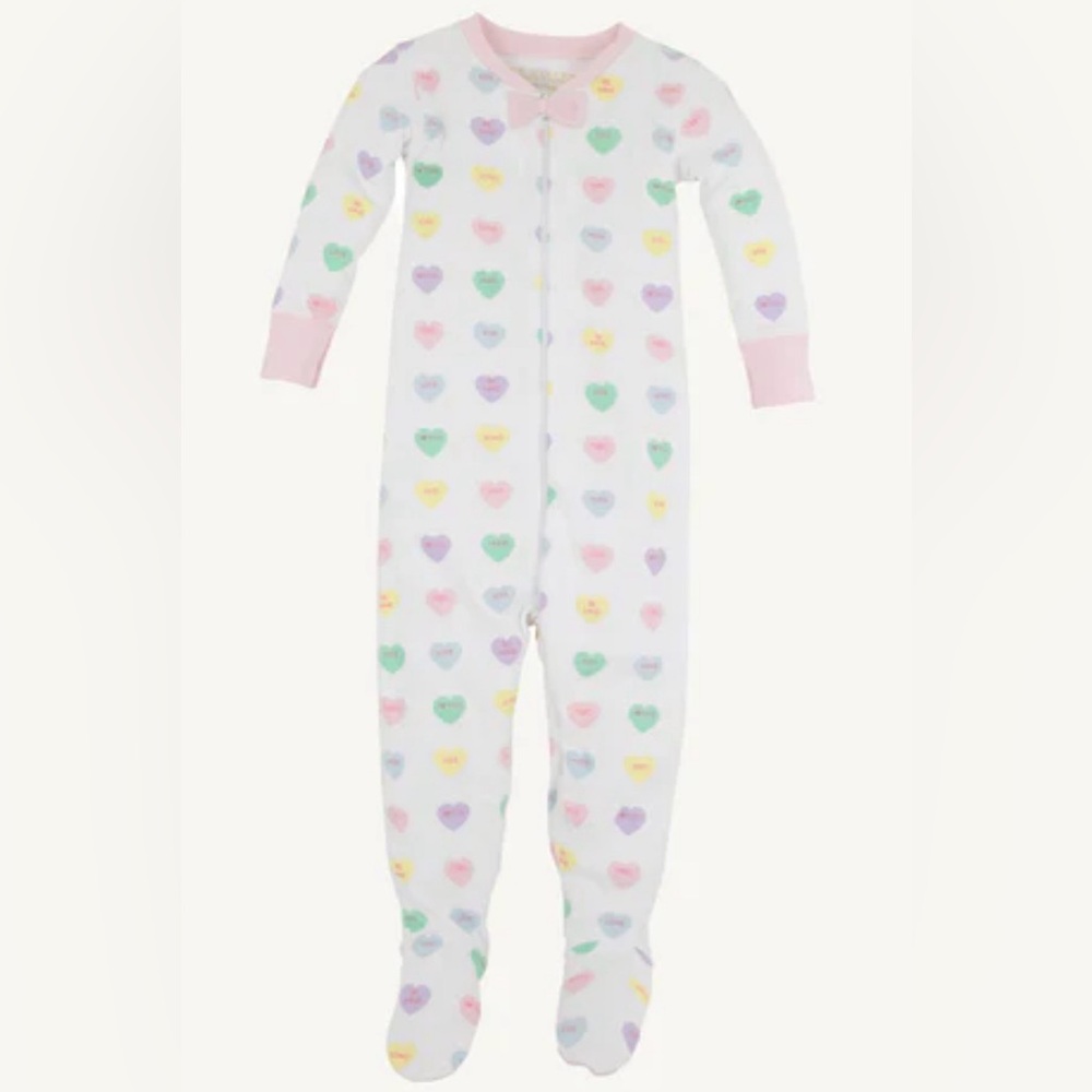 The Beaufort Bonnet Company Pastel Heart Print Kids Footie